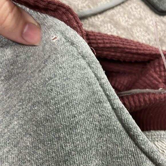 Free People Naomi Colorblock oversized Ninety Two Hooded Sweatshirt size large - Picture 9 of 10